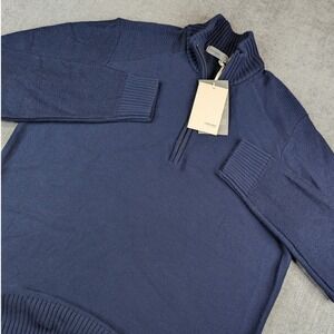 Icebreaker Sweater Mens XXL Navy Waypoint LS Half Zip Wool Knit Gorpcore Hike